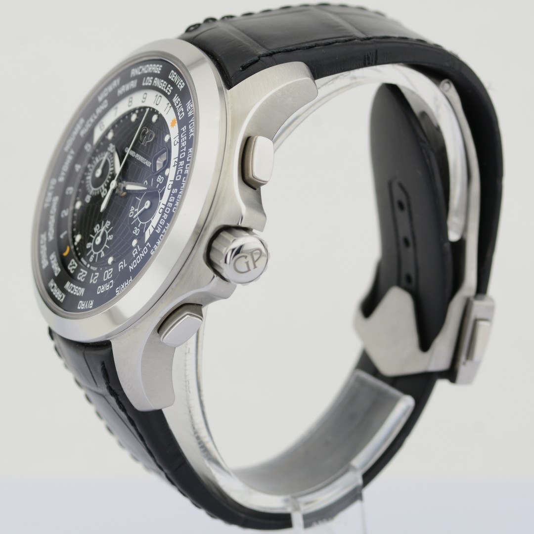 Girard-Perregaux / Traveller - World Timer WW.TC Chronograph - Gentlmen's Steel Wrist Watch - Image 4 of 10