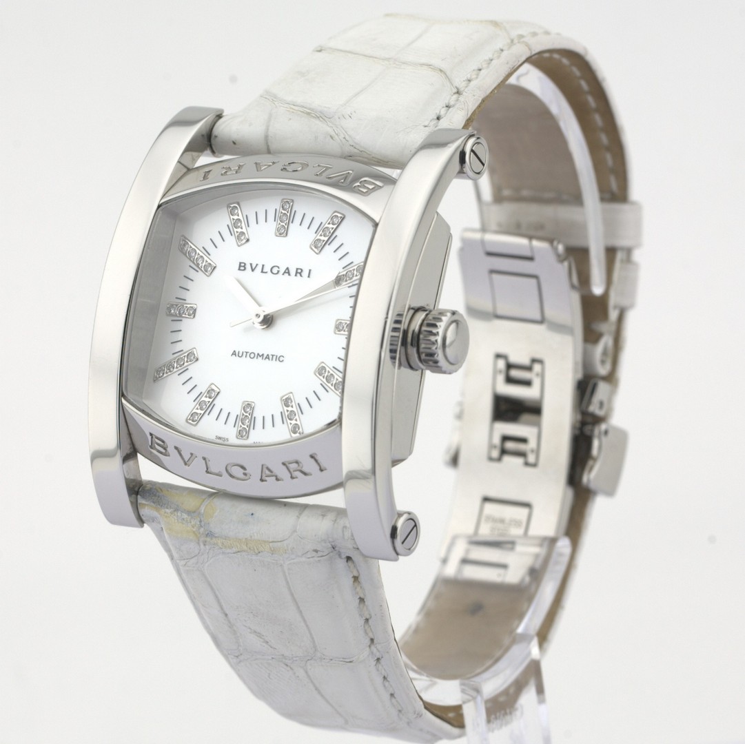 Bvlgari / AA44S Diamond Mother of pearl dial - Gentlmen's Steel Wrist Watch - Image 6 of 11