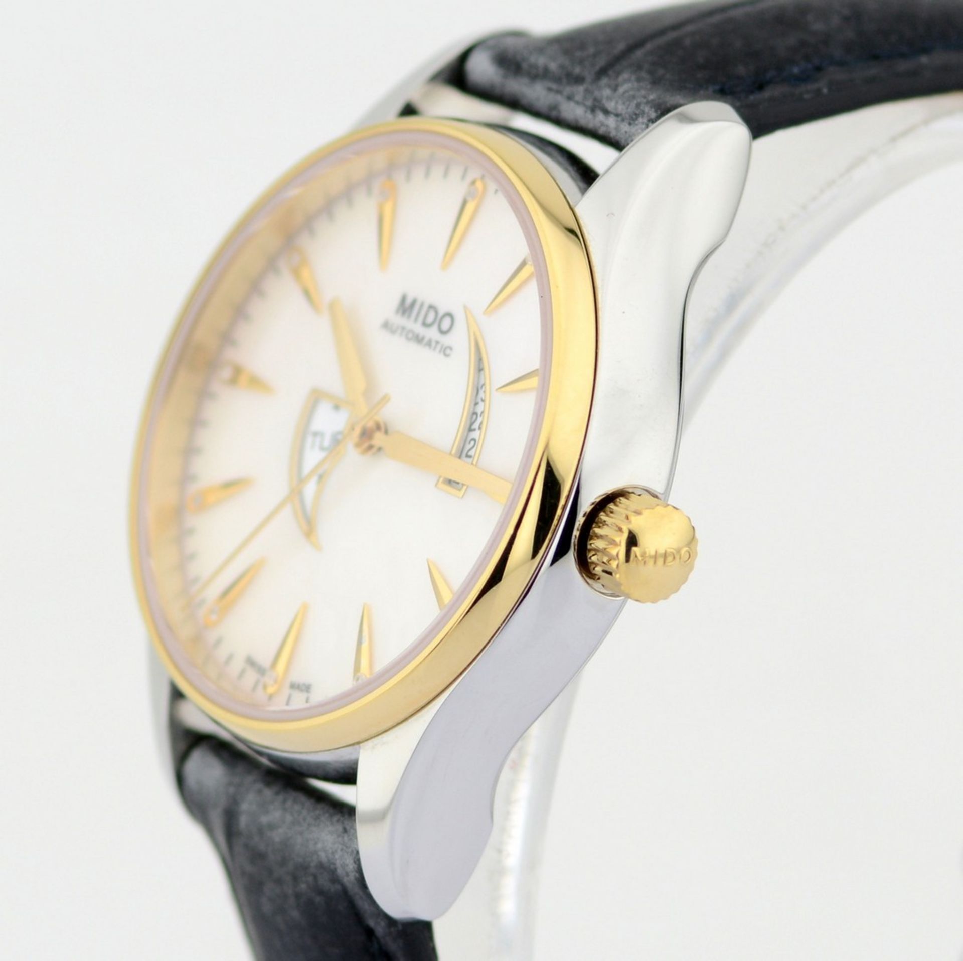Mido / Belluna Mother of Pearl Day - Date Automatic - Lady's Gold/Steel Wrist Watch - Image 5 of 12