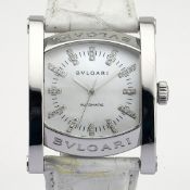 Bvlgari / AA44S Diamond Mother of pearl dial - Gentlmen's Steel Wrist Watch