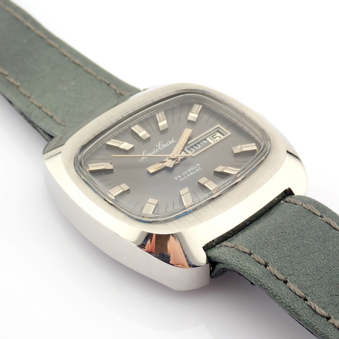 Louis Erard / INCABLOC Day Date - (Unworn) Gentlmen's Steel Wrist Watch - Image 7 of 10