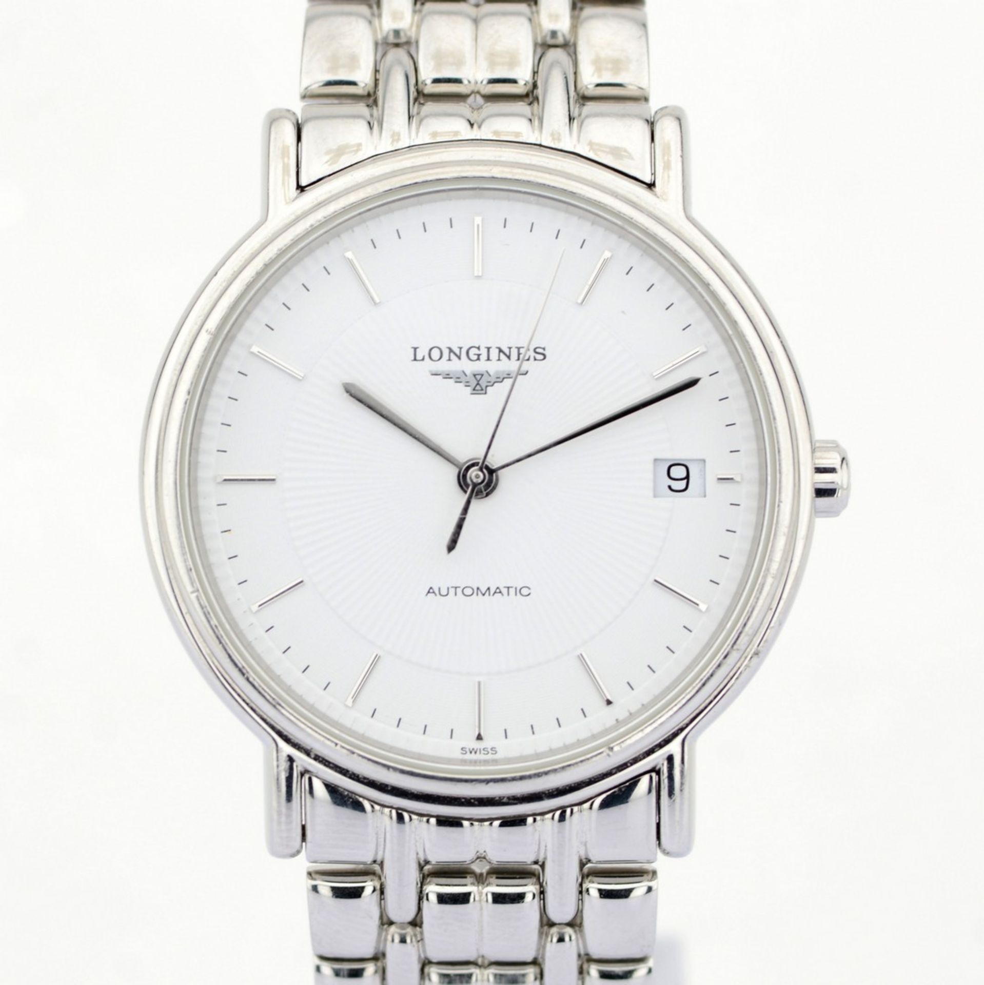 Longines / Presence Automatic Date 34 mm - Gentlmen's Steel Wrist Watch