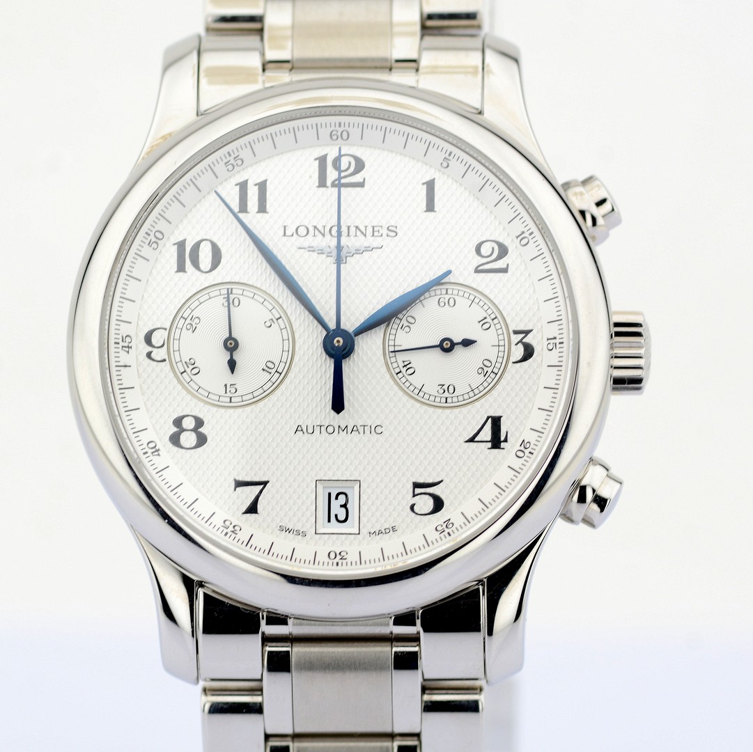 Longines / L2.669.4 Master Collection Chronograph Automatic - Gentlmen's Steel Wrist Watch - Image 3 of 8