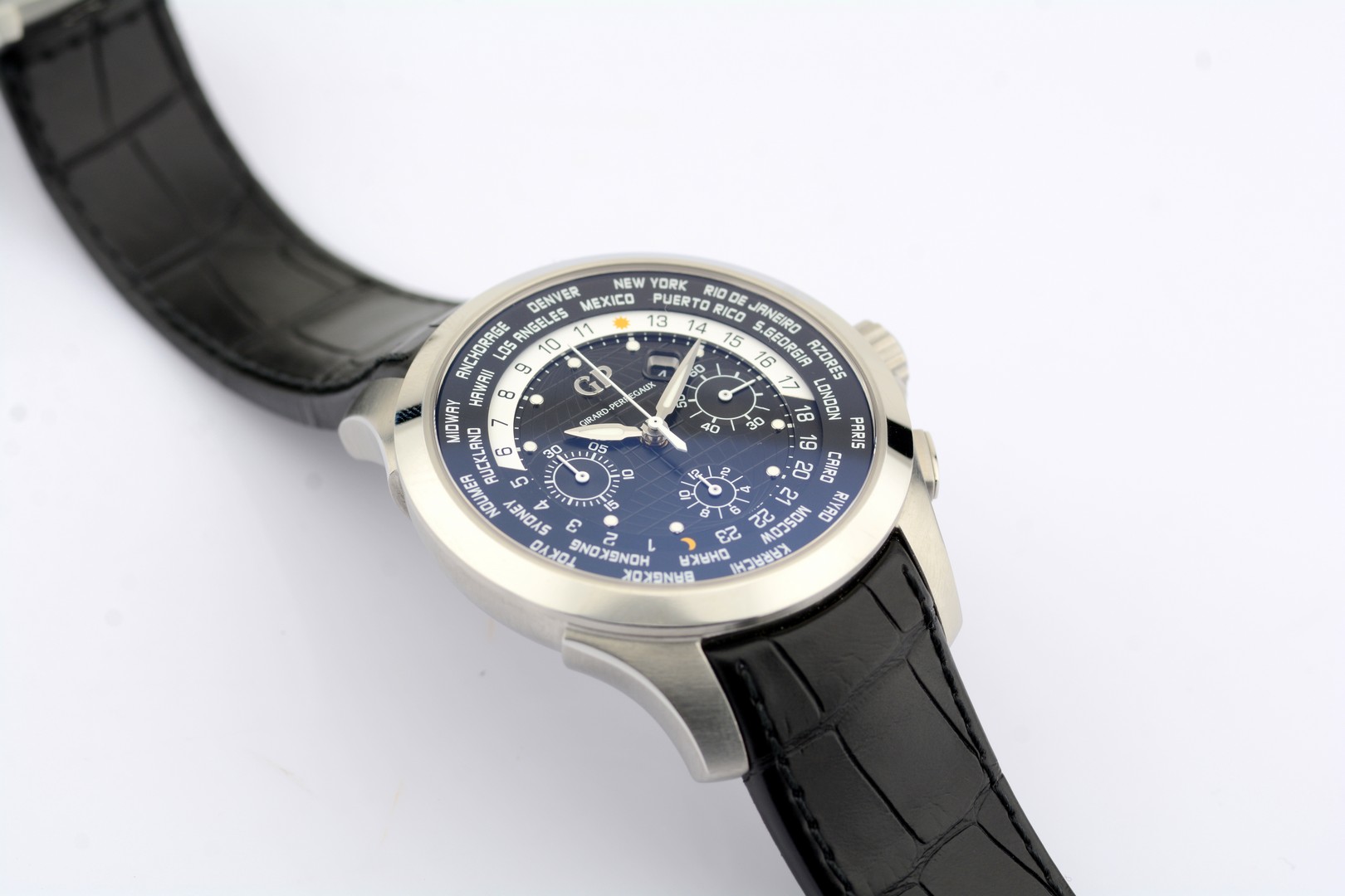 Girard-Perregaux / Traveller - World Timer WW.TC Chronograph - Gentlmen's Steel Wrist Watch - Image 6 of 10