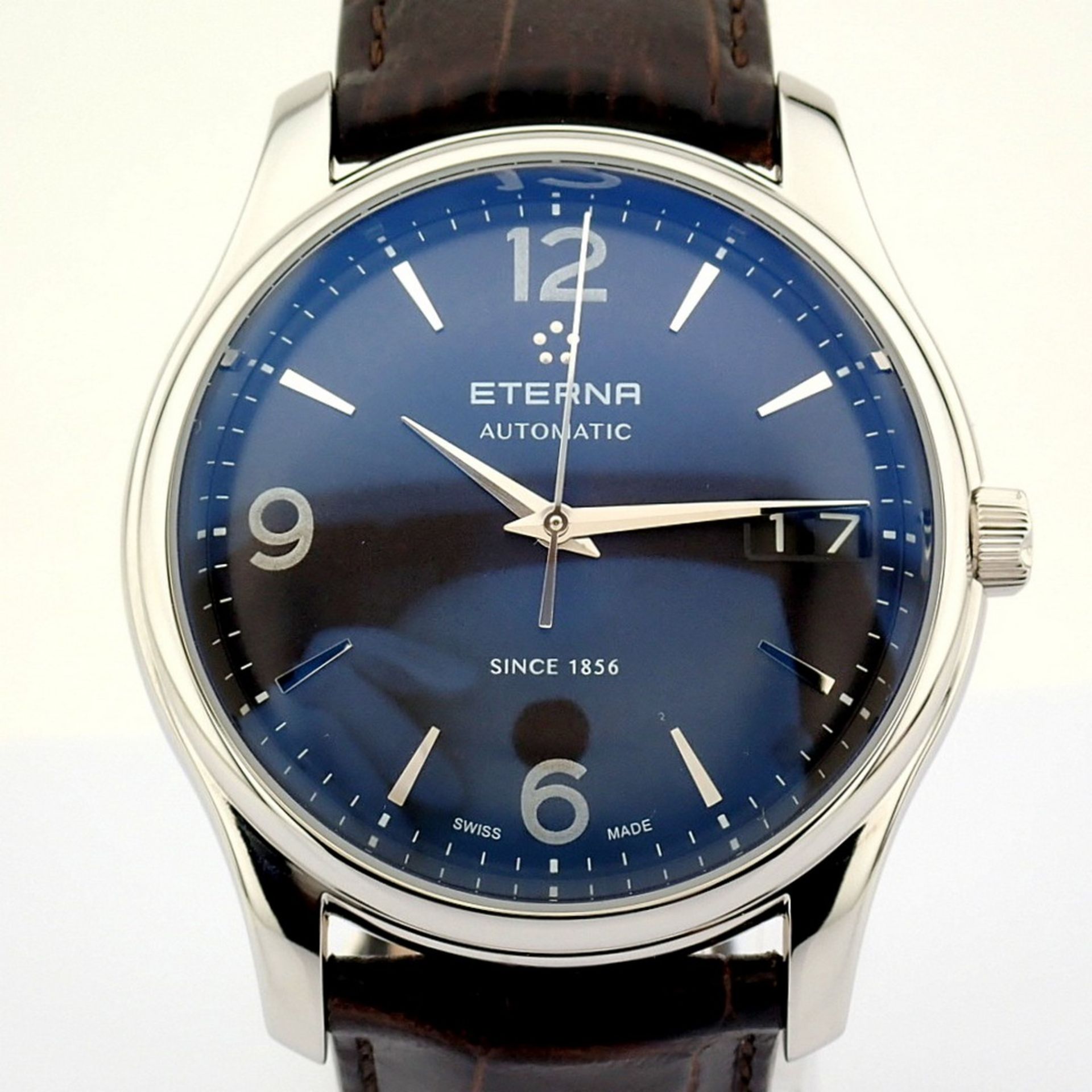 Eterna / Vaughan Big Date 7630.41 - Gentlmen's Steel Wrist Watch - Image 2 of 12