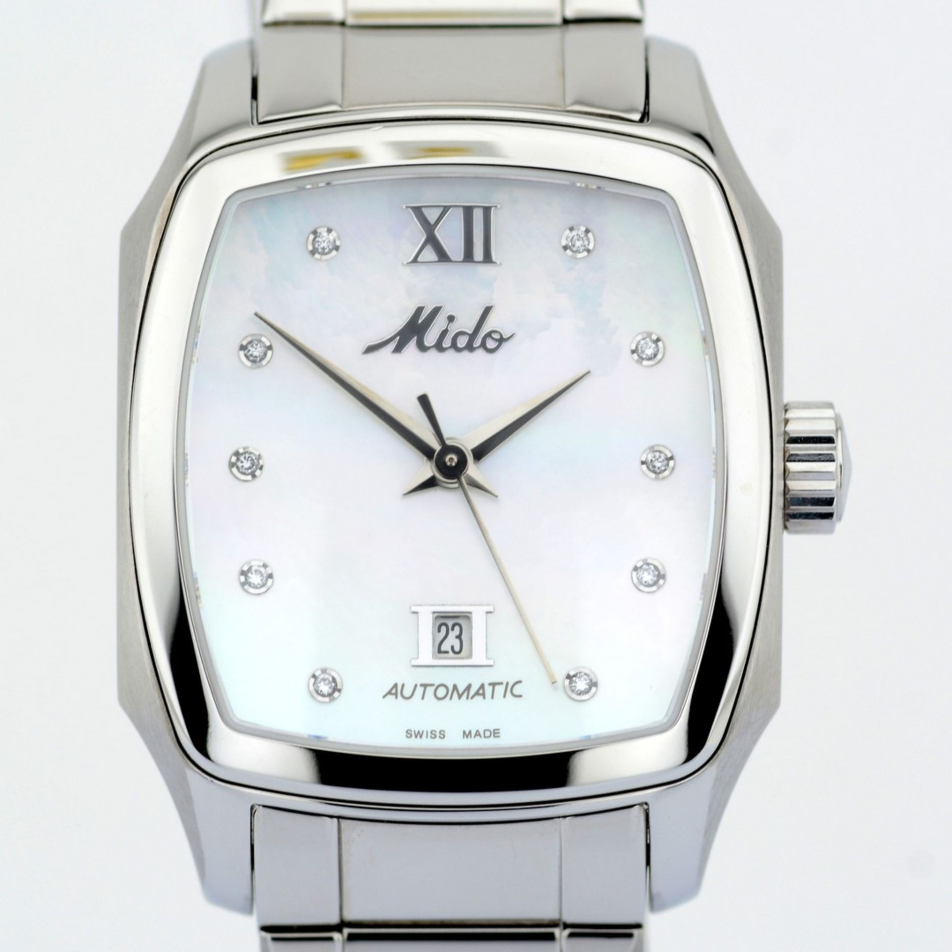 Mido / Ocean Star Diamond - Mother of Pearl Automatic Date - Lady's Steel Wrist Watch
