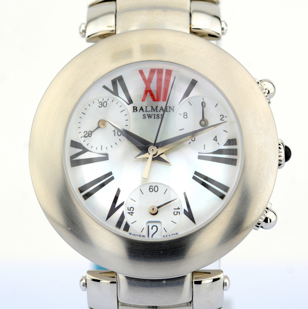 Pierre Balmain / Bubble Swiss Chronograph Date - Gentlmen's Steel Wrist Watch
