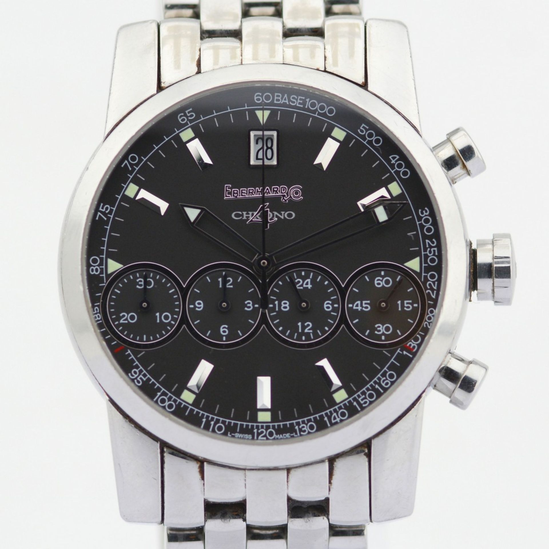 Eberhard & Co. / Chrono 4 Chronograph Automatic -Date - Gentlmen's Steel Wrist Watch