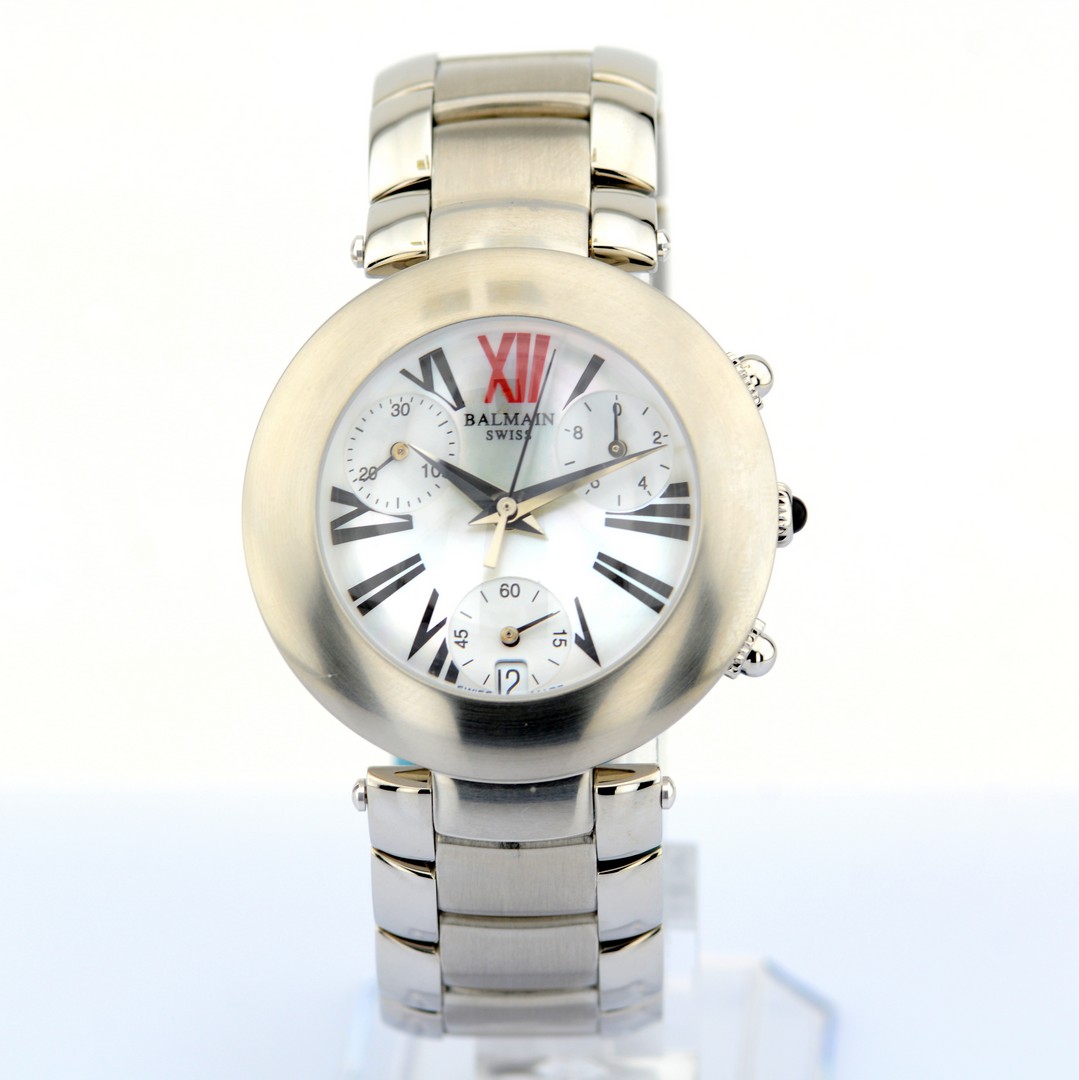 Pierre Balmain / Bubble Swiss Chronograph Date - Gentlmen's Steel Wrist Watch - Image 2 of 7
