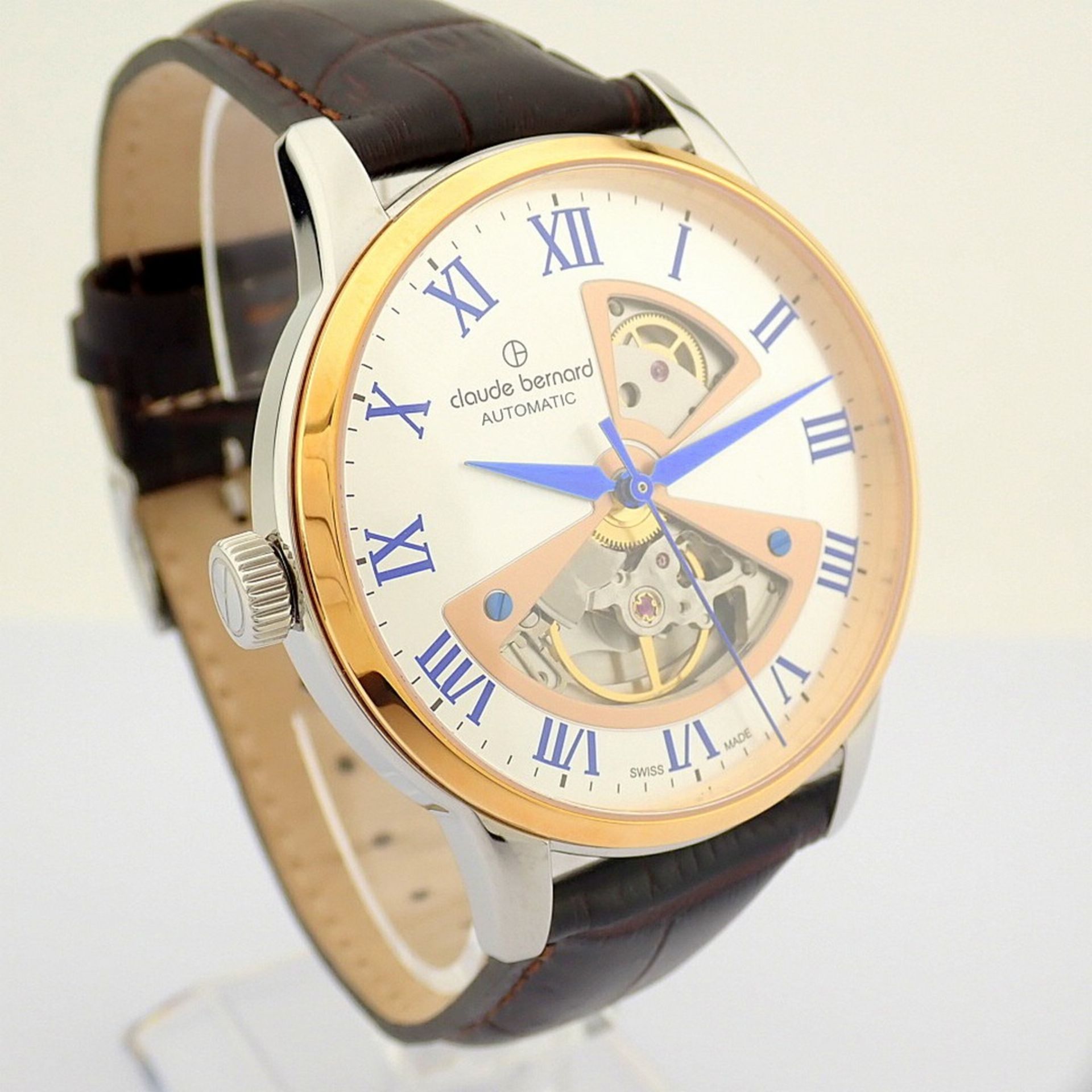 Claude Bernard / Open Heart / Diamond / Automatic Full Set - (New) Leather / Gentlmen's - Image 4 of 11