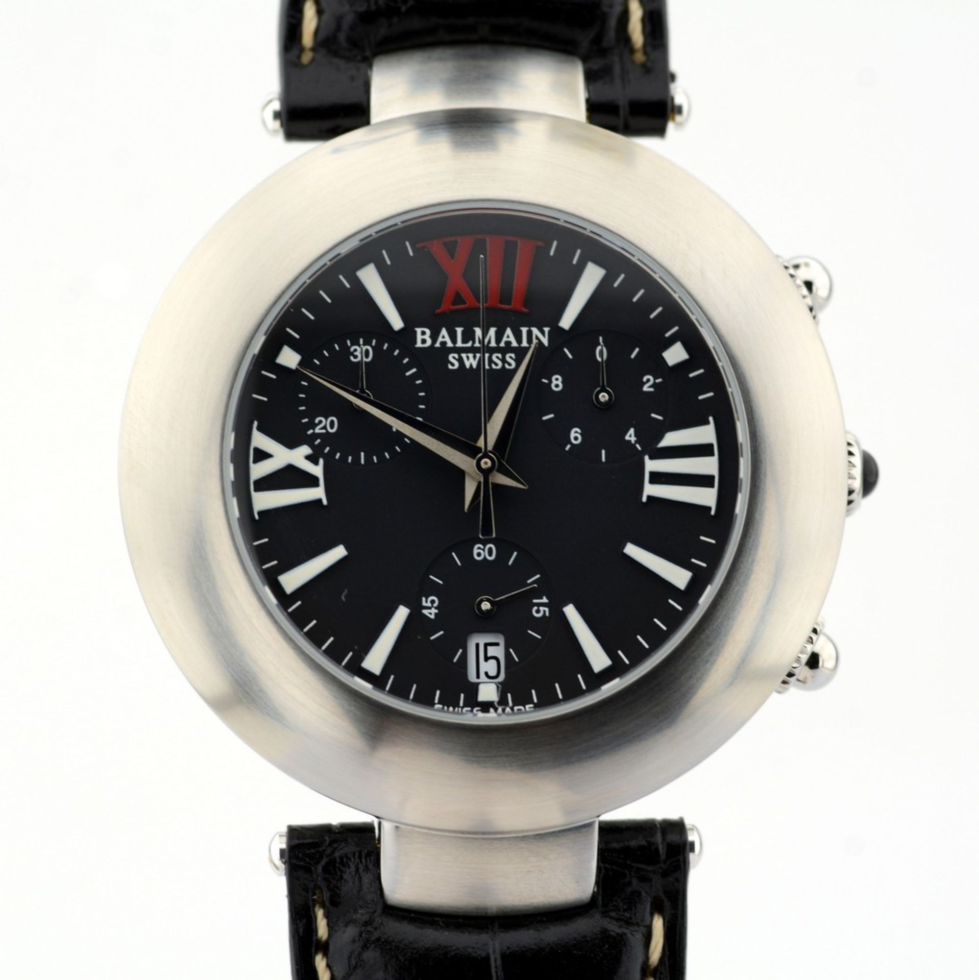 Pierre Balmain / Swiss Chronograph Date - Gentlmen's Steel Wrist Watch