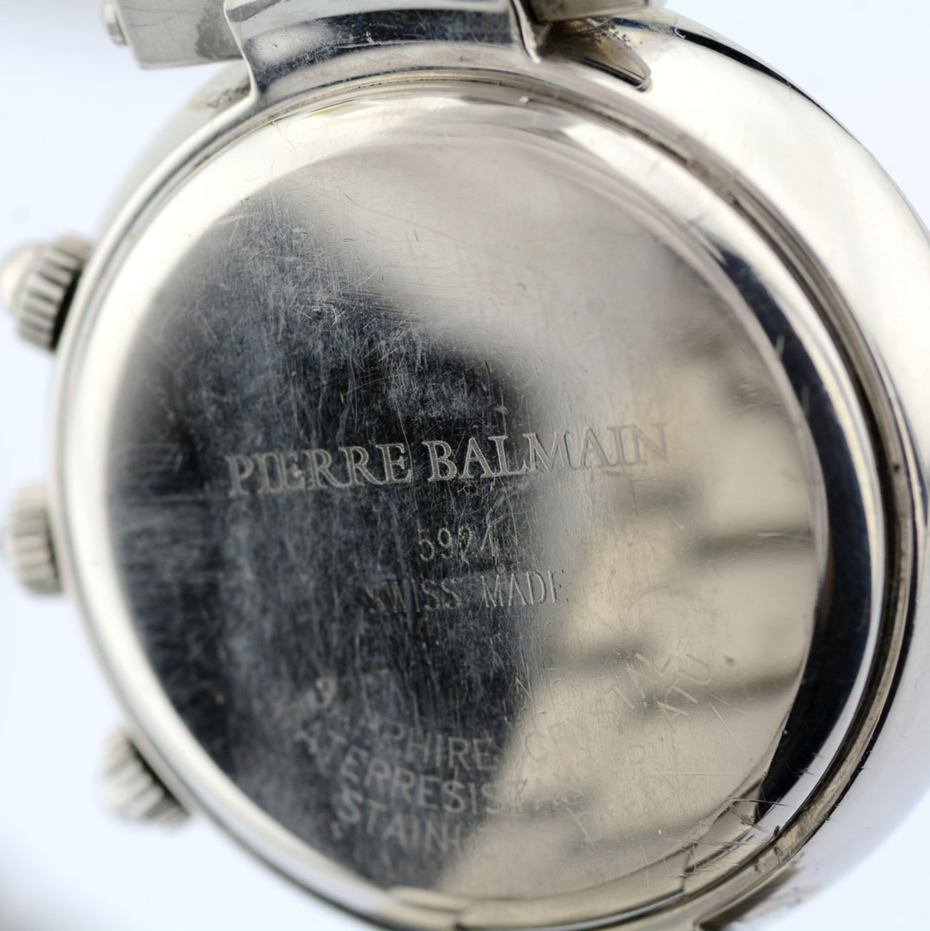 Pierre Balmain / Bubble Swiss Chronograph Date - Gentlmen's Steel Wrist Watch - Image 5 of 6