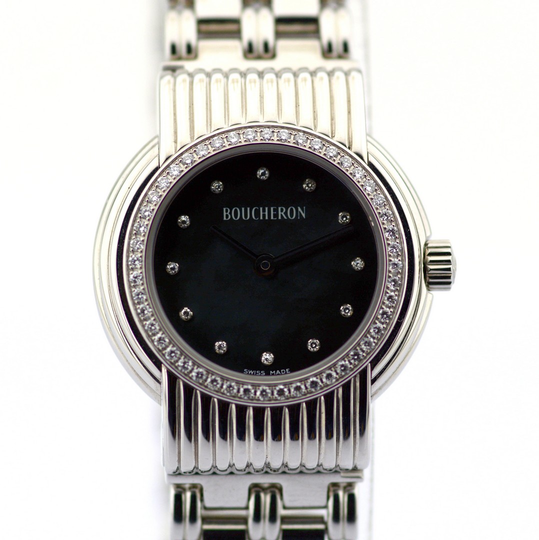 Boucheron / AJ 411022 Diamond Dial Diamond Case - Lady's Steel Wrist Watch - Image 11 of 11