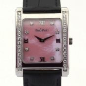 Paul Picot / 4079 Diamond Dial Diamond Case Mother of pearl - Lady's Steel Wrist Watch