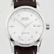Mido / Multifort Diamonds Automatic Date - Lady's Steel Wrist Watch