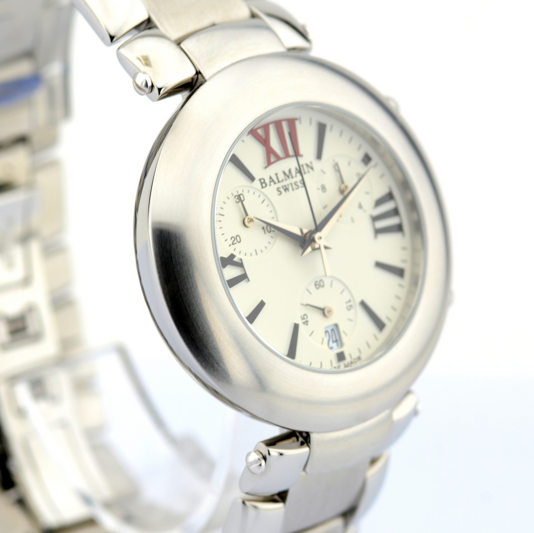 Pierre Balmain / Swiss Chronograph Date - Gentlmen's Steel Wrist Watch - Image 4 of 7
