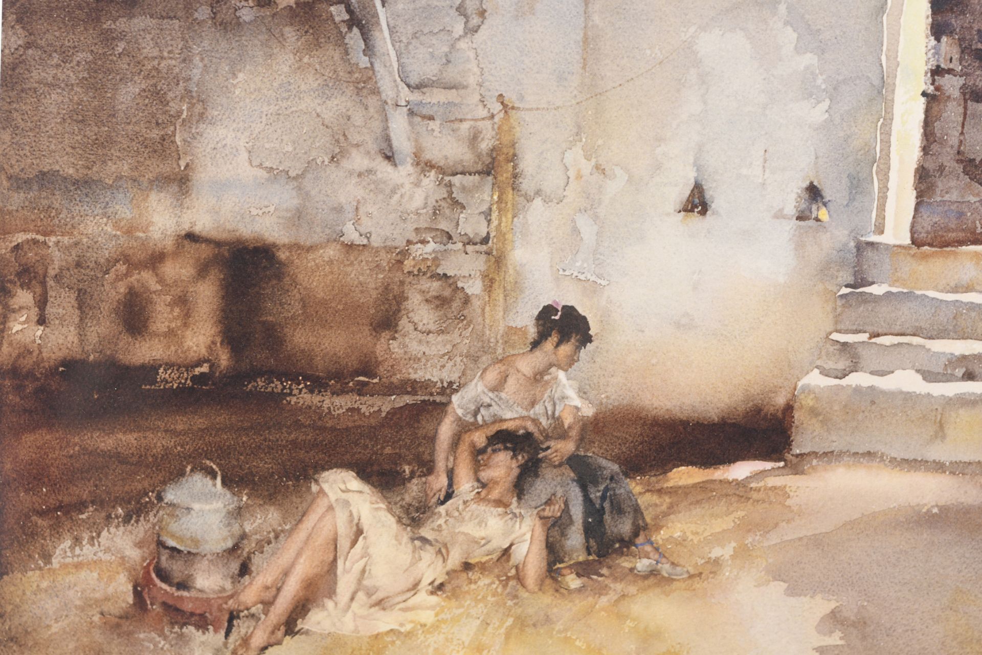 Russell Flint Limited Edition "Retreat From the Sun" - Image 5 of 11