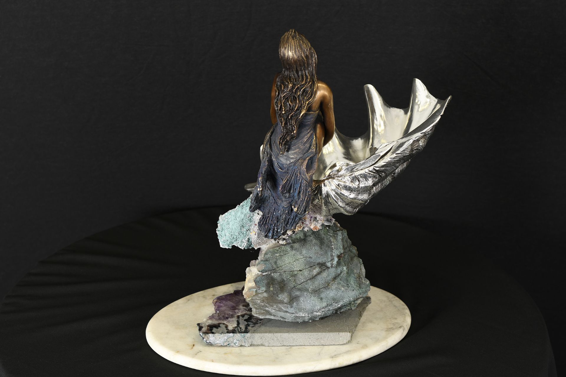 Bronze and Amethyst Lady in Shell - Image 5 of 7