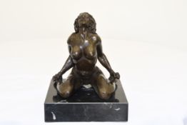 Solid Bronze Lady Figurine