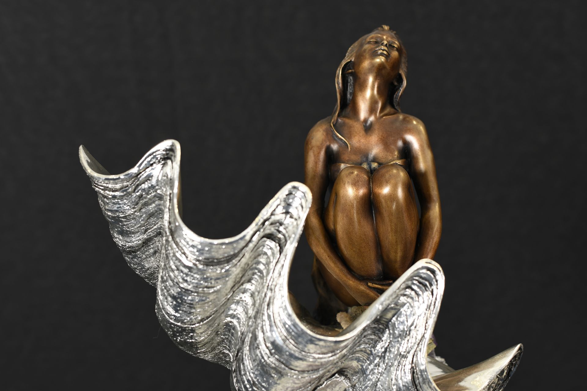 Bronze and Amethyst Lady in Shell - Image 3 of 7