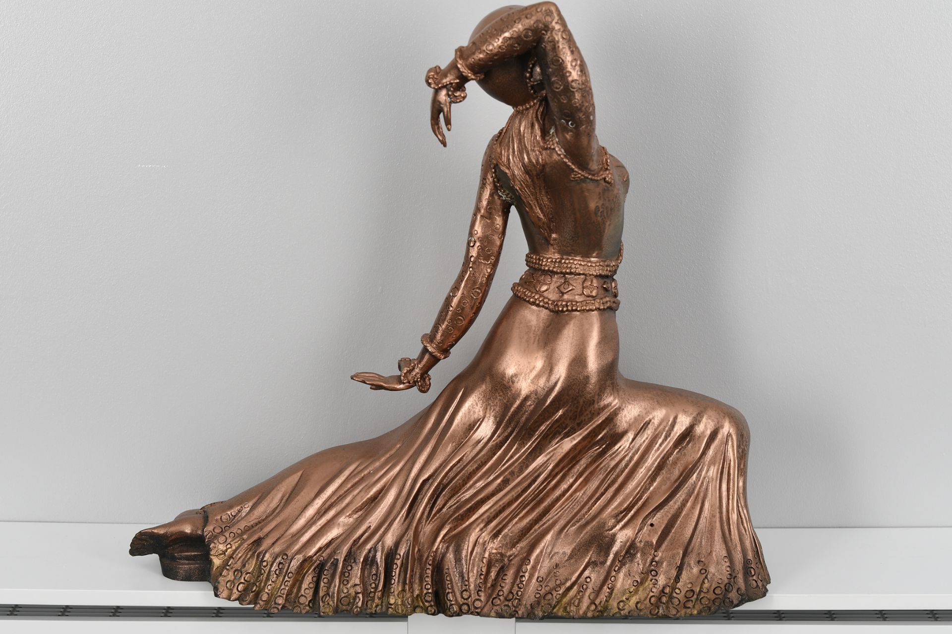 Large Bronze Lady Figure - Image 5 of 6