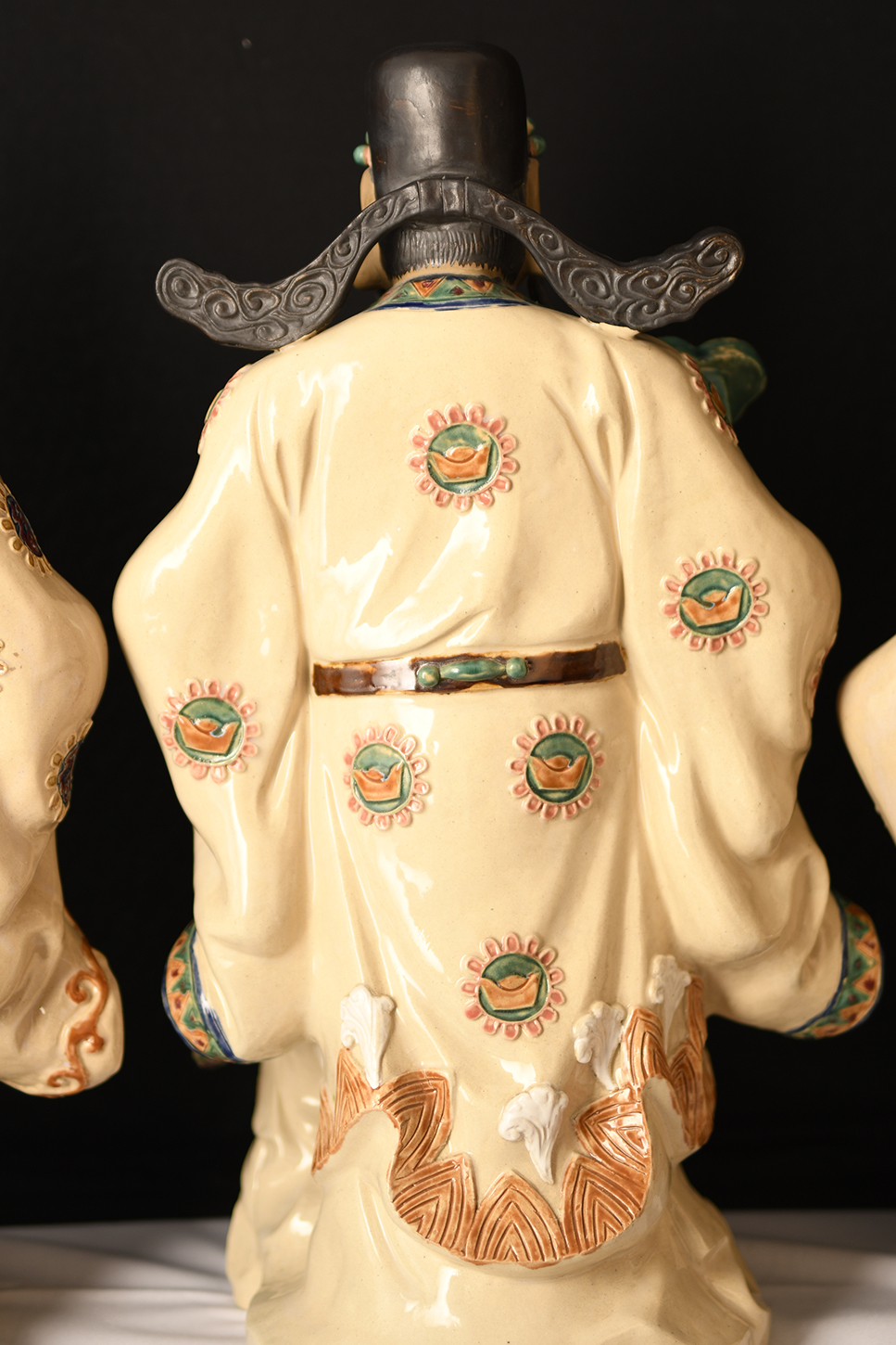 Large Set of 3 Hand Made Porcelain Gods - Image 6 of 7