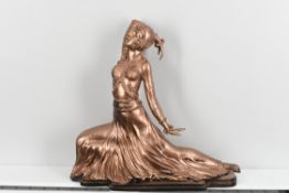 Large Bronze Lady Figure