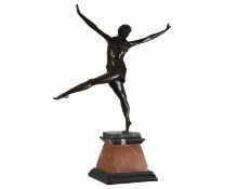 Bronze Dancer on Marble Base