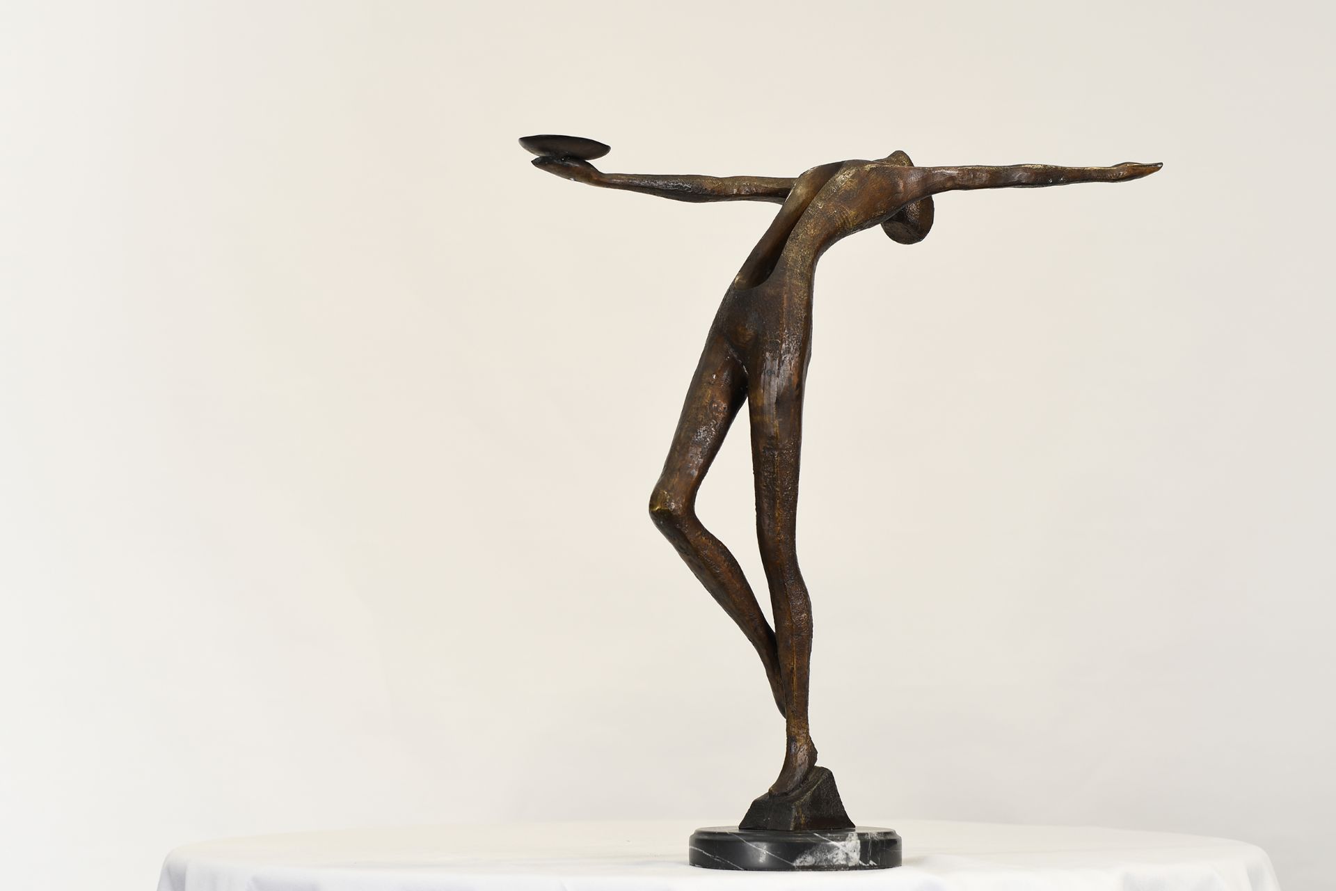 Modern Bronze Sculpture - Image 2 of 3