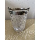 Late 19th Century Crystal & Sterling Ice Bucket