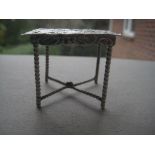 Antique Dutch Silver Miniature Table