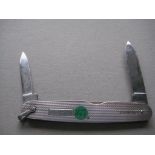 George V Silver Hafted Twin Bladed Penknife