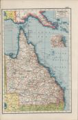 Australia Queensland Coloured Antique Map-353.
