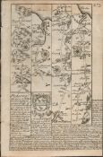 Britannia Depicta E Bowen Rare c1730 Map Whitby Malton Scarborough.