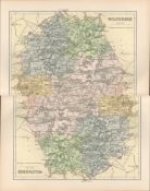 Salisbury Devizes Marlborough Chippenham Victorian Map.