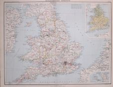 Victorian Antique 1897 Map Ecclesiastical Divisions England Wales.