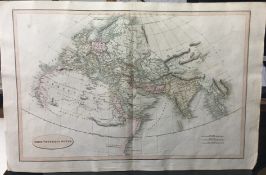 Rare Ancient World on a Polar Projection Smiths Classical Map 1809.