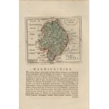 Warwickshire 1783 Francis Grose Copper Plate Coloured County Map.