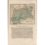 Middlesex 1783 Francis Grose Copper Hand Coloured Plate County Map.