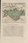 Isle of Wight 1783 Francis Grose Copper Plate Coloured County Map.