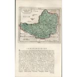 Somersetshire Antique 1783 Francis Grose Copper Plate County Map.
