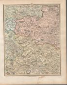 North Pennines & Yorkshire Dales Durham - John Cary’s Antique 1794 Map.