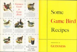 Double Sided 62 Yrs. Old Vintage 1961 Guinness Print Game Bird Recipes