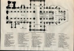 Detailed Plan St Patricks Cathedral Dublin Antique Map.