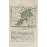 Wales Carnarvonshire 1783 Francis Grose Copper Plate County Map.