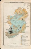 Ireland Geological Cork Bantry Killarney Antique Map 20.