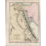 Aegyptus Egypt Charles Smith’s Coloured Classical Map 1809.