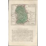 Shropshire Antique 1783 Francis Grose Copper Plate County Map.