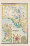 South Australia Area Coloured Antique Map-357.