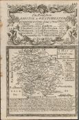 Britannia Depicta E Bowen c1730 Map Bristol, Chepstow, Monmouth Hereford.